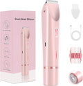 Dual Head Rechargeable Hair Removal Device for Smooth, Painless Grooming