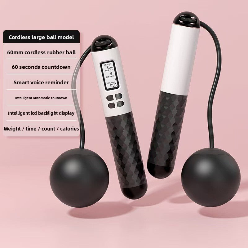 Intelligent Counting Jump Rope with Digital Timer & Cordless Mode