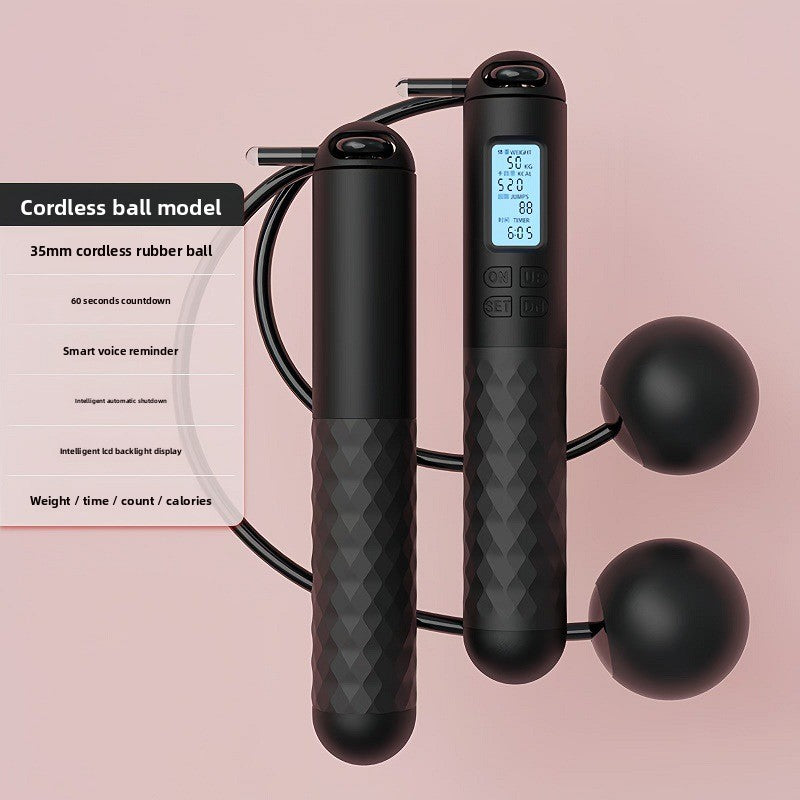 Intelligent Counting Jump Rope with Digital Timer & Cordless Mode