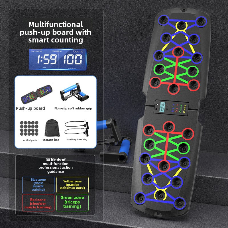 Multifunctional Push-Up Training Board System for Full Upper Body Workouts
