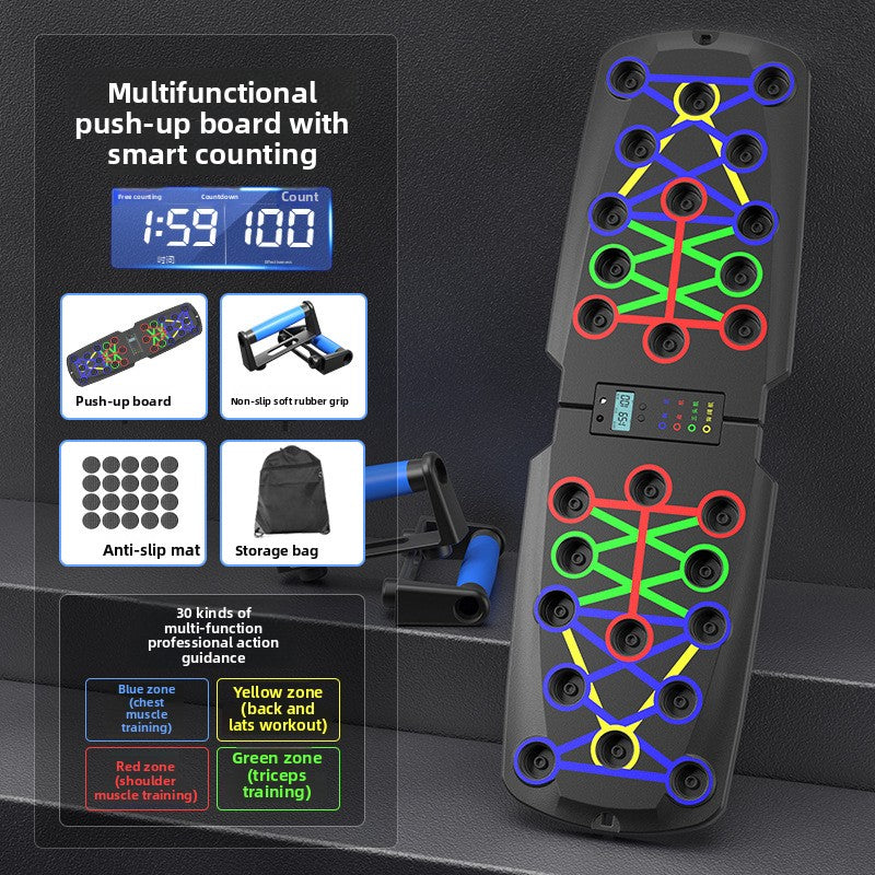 Multifunctional Push-Up Training Board System for Full Upper Body Workouts