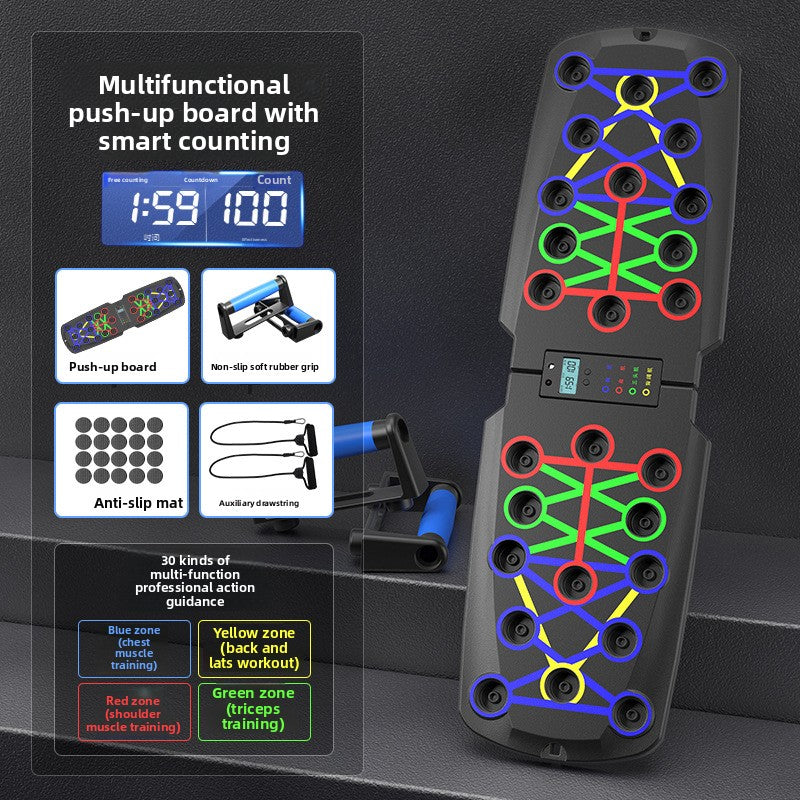 Multifunctional Push-Up Training Board System for Full Upper Body Workouts