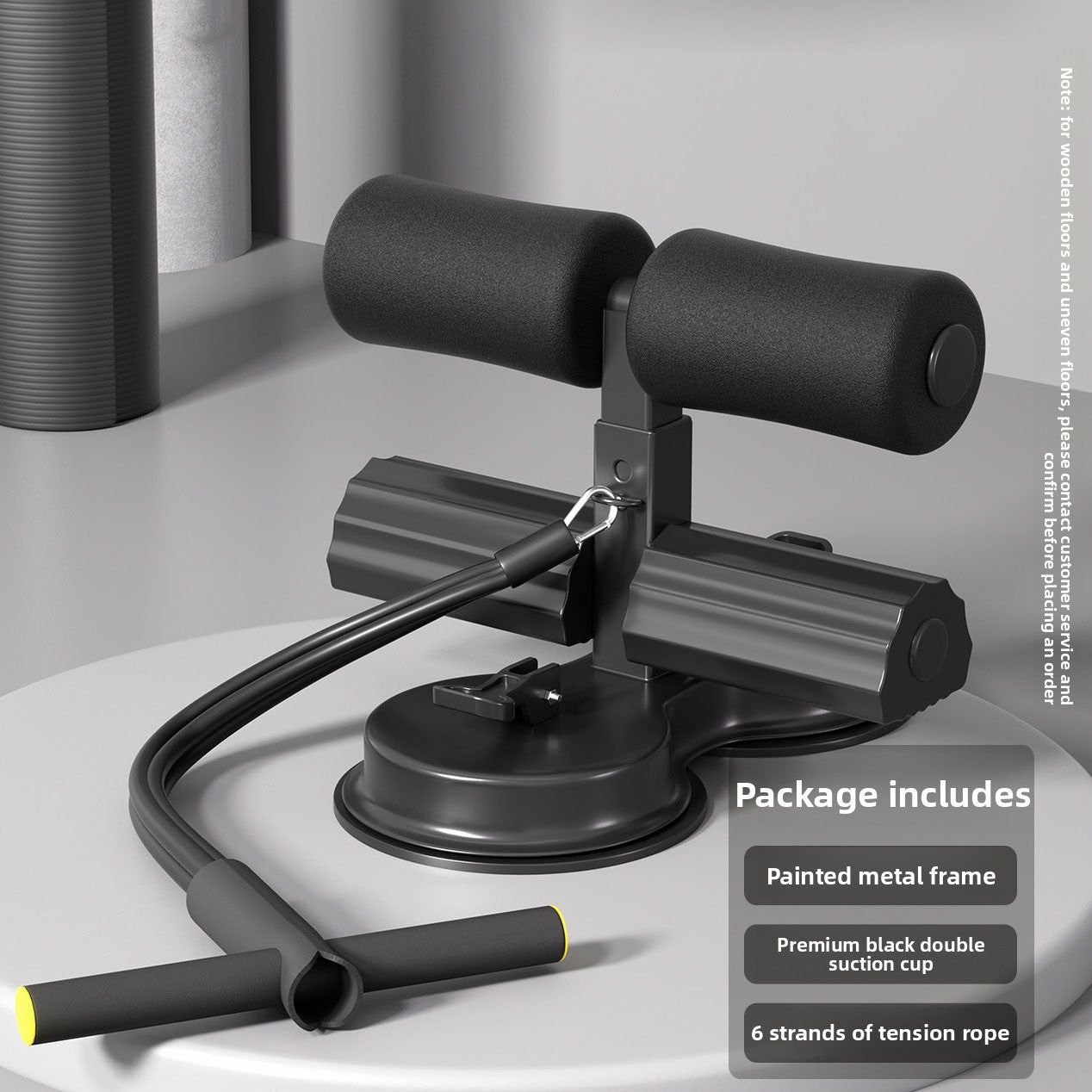 Multi-Functional Sit-Up Trainer with Suction Base & Resistance Bands