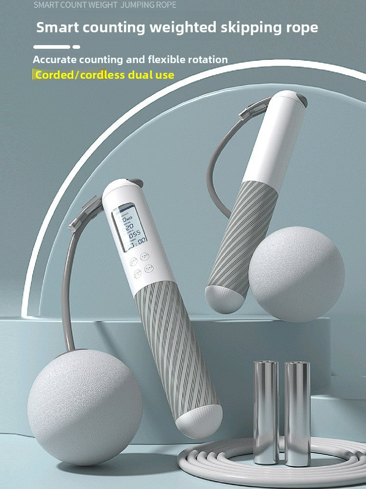 Cordless Smart Jump Rope with Digital Counter for Indoor Cardio