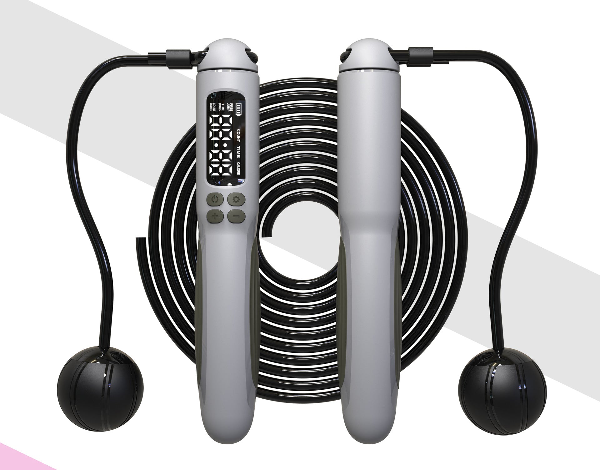 Rechargeable Smart Jump Rope with Digital Counter & Cordless Mode