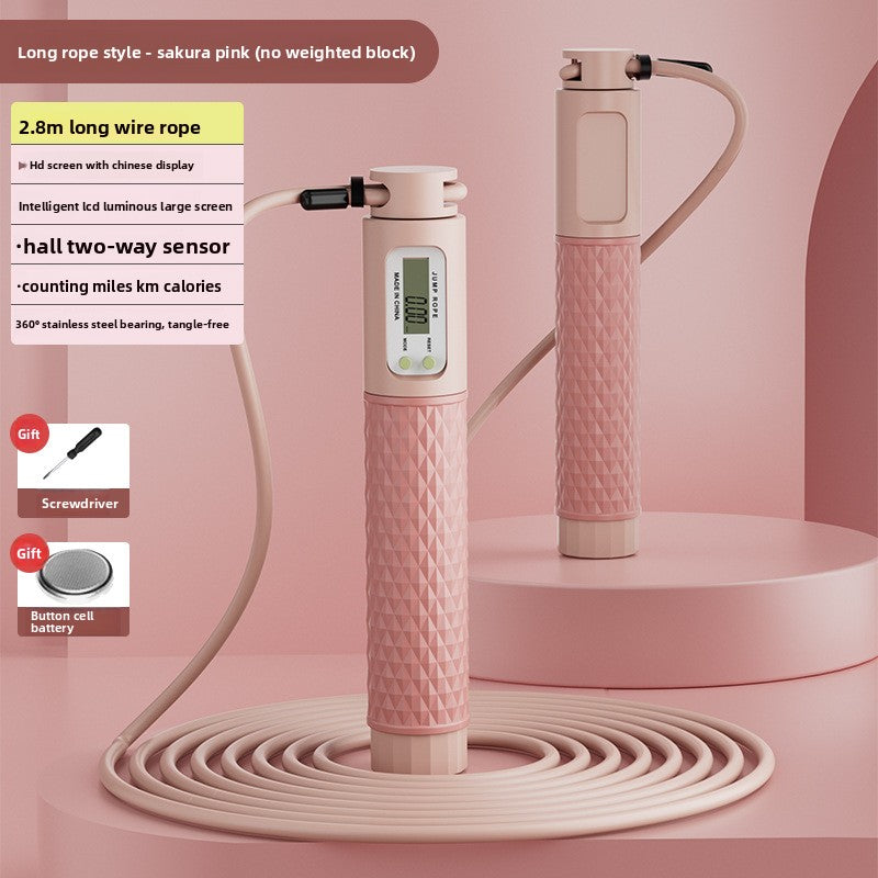 2-in-1 Cordless Jump Rope with Digital Counter & Weighted Handles
