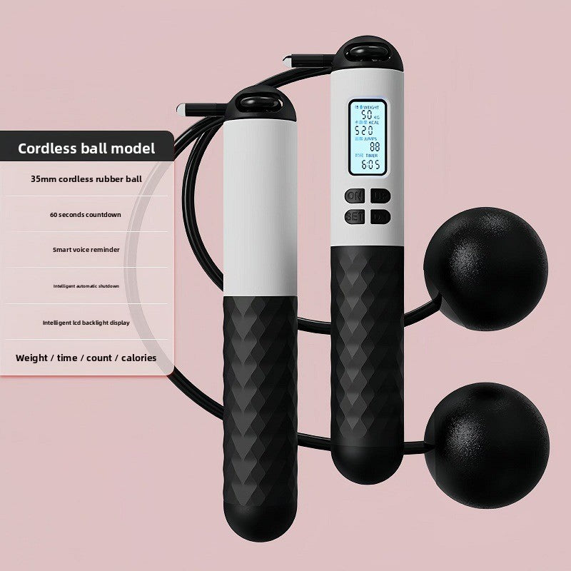 Intelligent Counting Jump Rope with Digital Timer & Cordless Mode