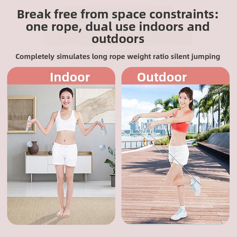 Intelligent Counting Jump Rope with Digital Timer & Cordless Mode