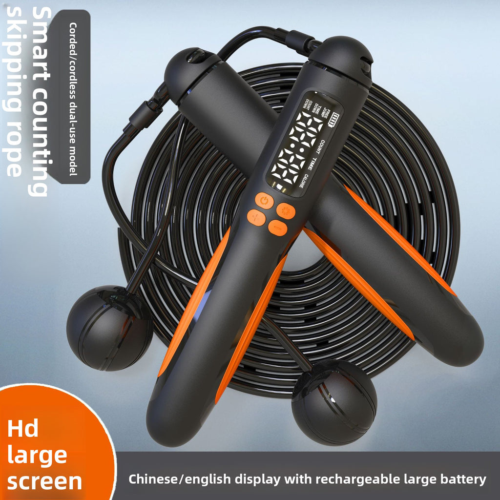 Rechargeable Smart Jump Rope with Digital Counter & Cordless Mode