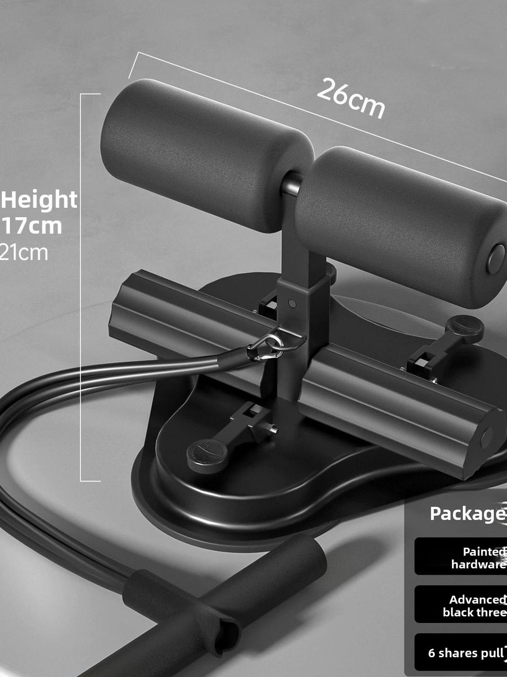 Multi-Functional Sit-Up Trainer with Suction Base & Resistance Bands