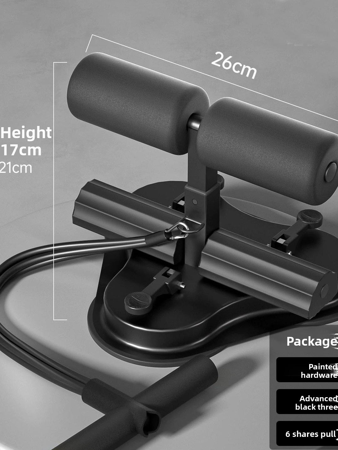 Multi-Functional Sit-Up Trainer with Suction Base & Resistance Bands