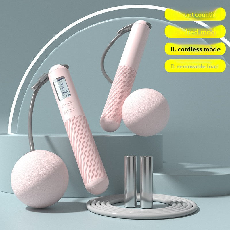 Cordless Smart Jump Rope with Digital Counter for Indoor Cardio