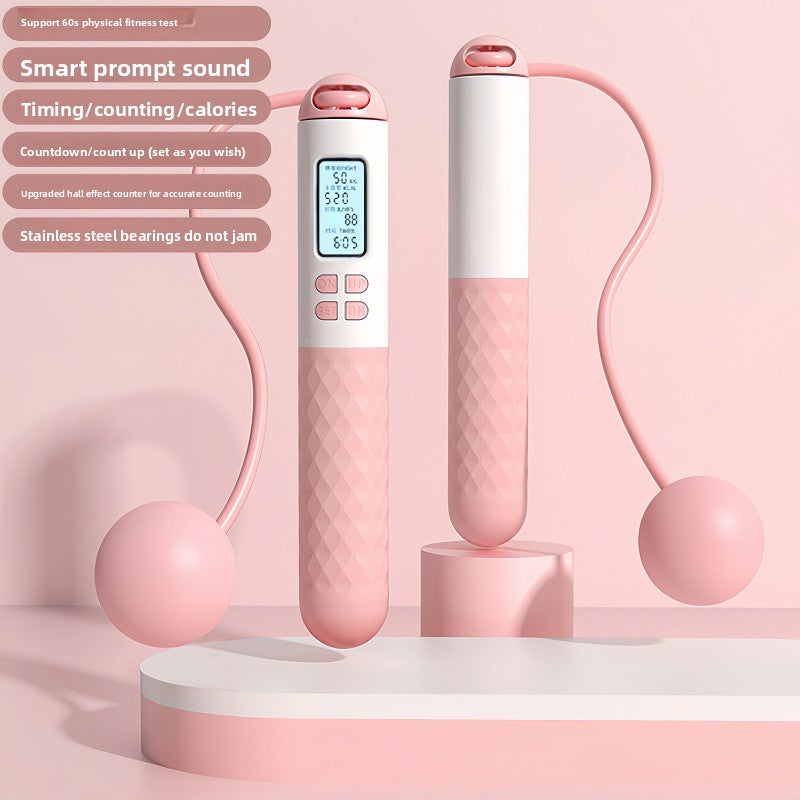 Intelligent Counting Jump Rope with Digital Timer & Cordless Mode