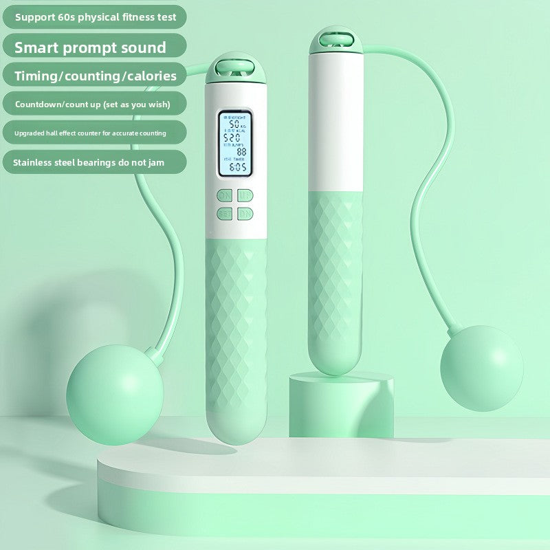 Intelligent Counting Jump Rope with Digital Timer & Cordless Mode