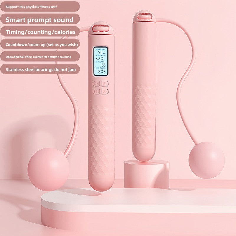 Intelligent Counting Jump Rope with Digital Timer & Cordless Mode