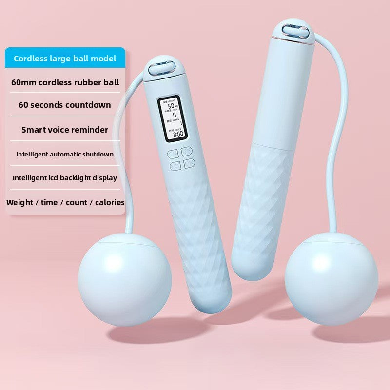 Intelligent Counting Jump Rope with Digital Timer & Cordless Mode
