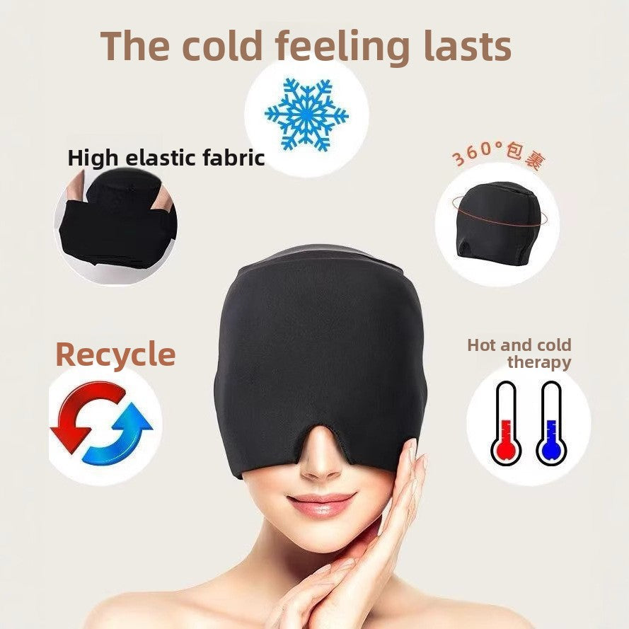 Adjustable Hot & Cold Gel Therapy Head Wrap for Migraine Relief