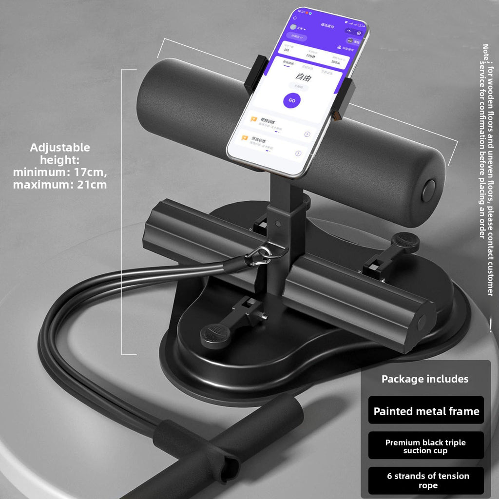 Multi-Functional Sit-Up Trainer with Suction Base & Resistance Bands