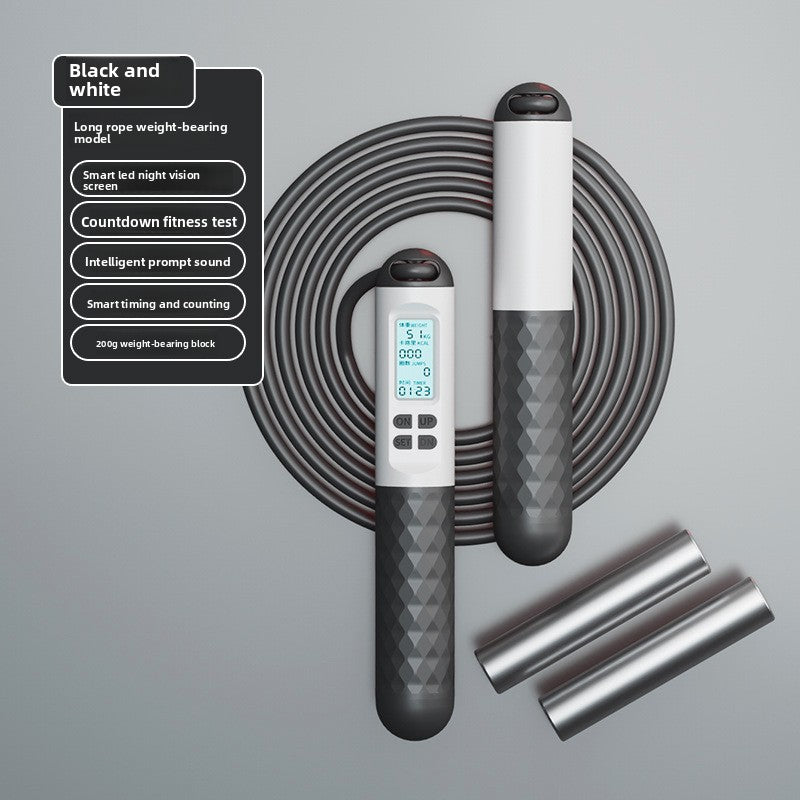 Intelligent Counting Jump Rope with Digital Timer & Cordless Mode