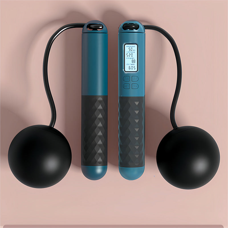 Intelligent Counting Jump Rope with Digital Timer & Cordless Mode
