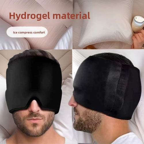 Adjustable Hot & Cold Gel Therapy Head Wrap for Migraine Relief