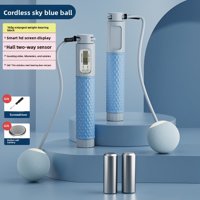 2-in-1 Cordless Jump Rope with Digital Counter & Weighted Handles