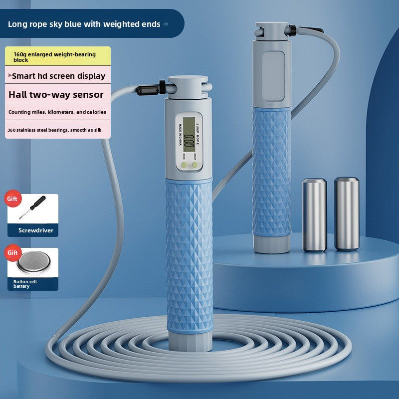 2-in-1 Cordless Jump Rope with Digital Counter & Weighted Handles