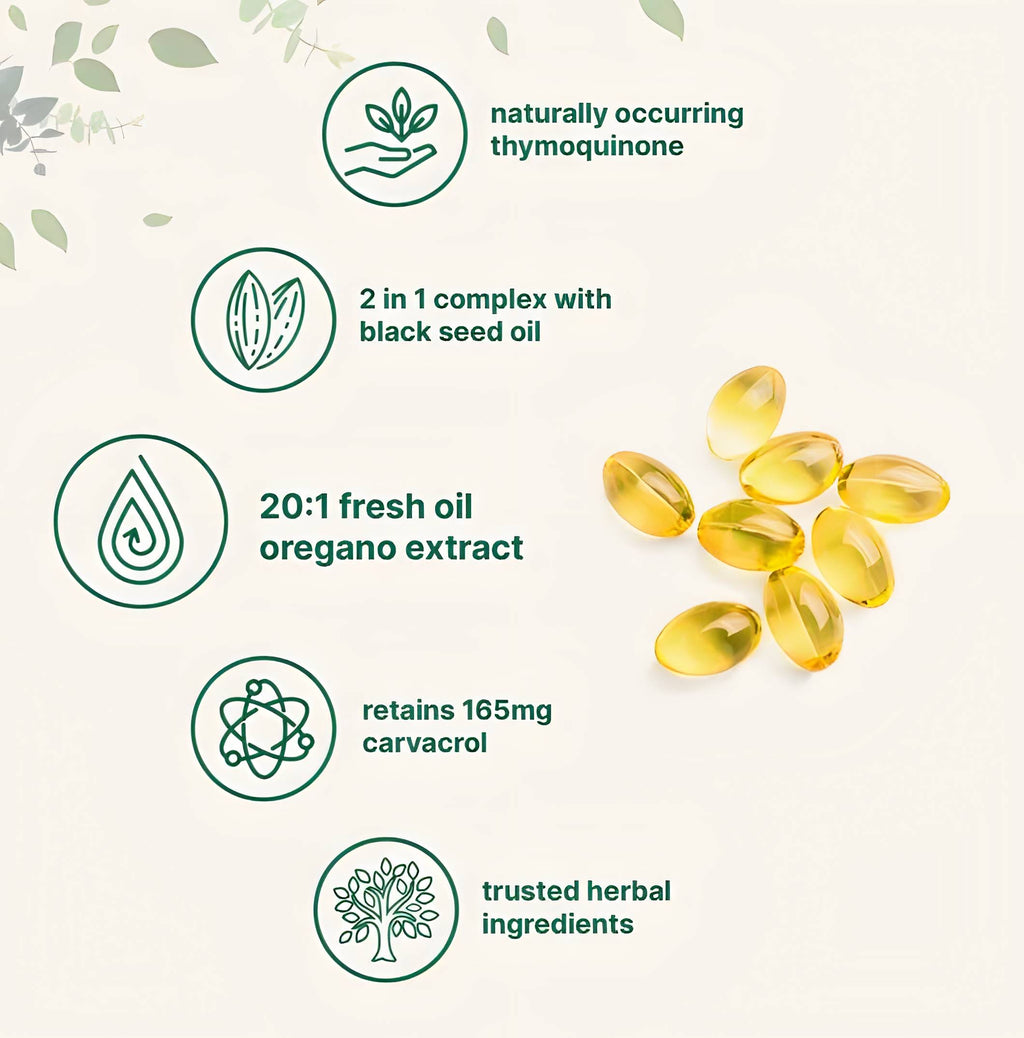 Oregano Oil Soft Capsules for Immune & Wellness Support