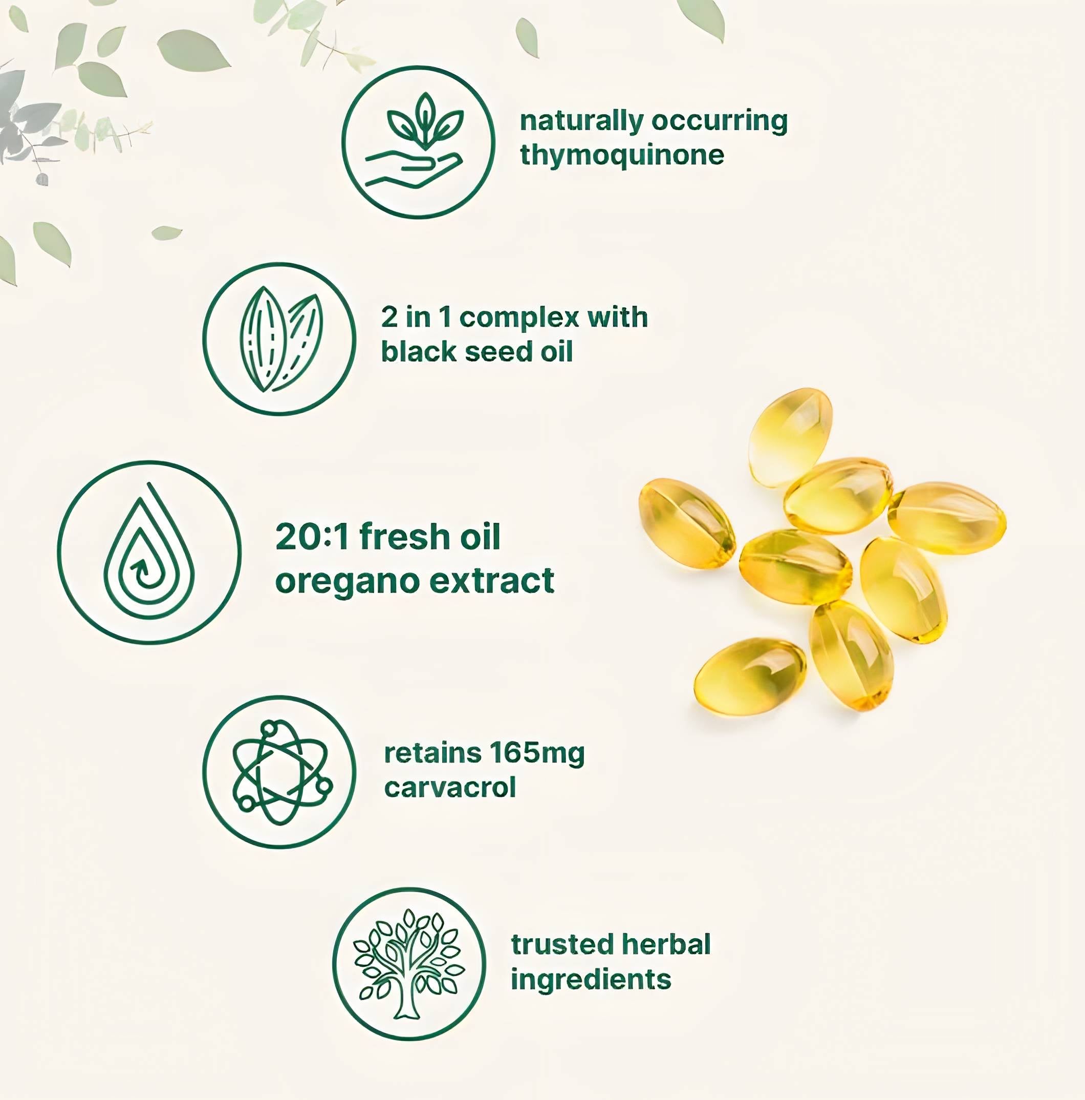 Oregano Oil Soft Capsules for Immune & Wellness Support