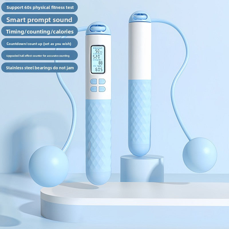 Intelligent Counting Jump Rope with Digital Timer & Cordless Mode
