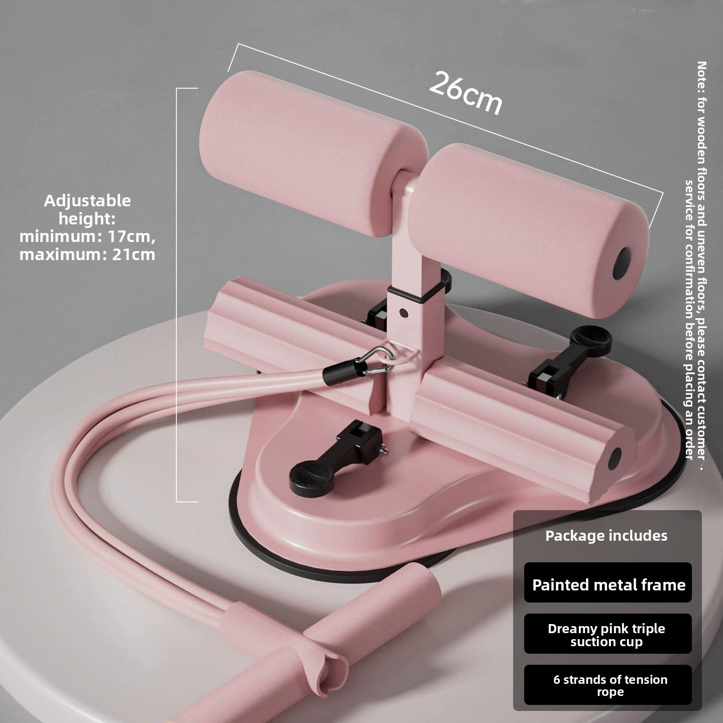 Multi-Functional Sit-Up Trainer with Suction Base & Resistance Bands