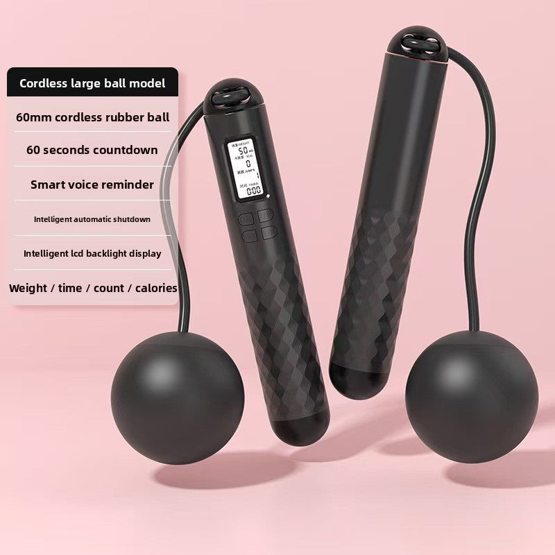Intelligent Counting Jump Rope with Digital Timer & Cordless Mode