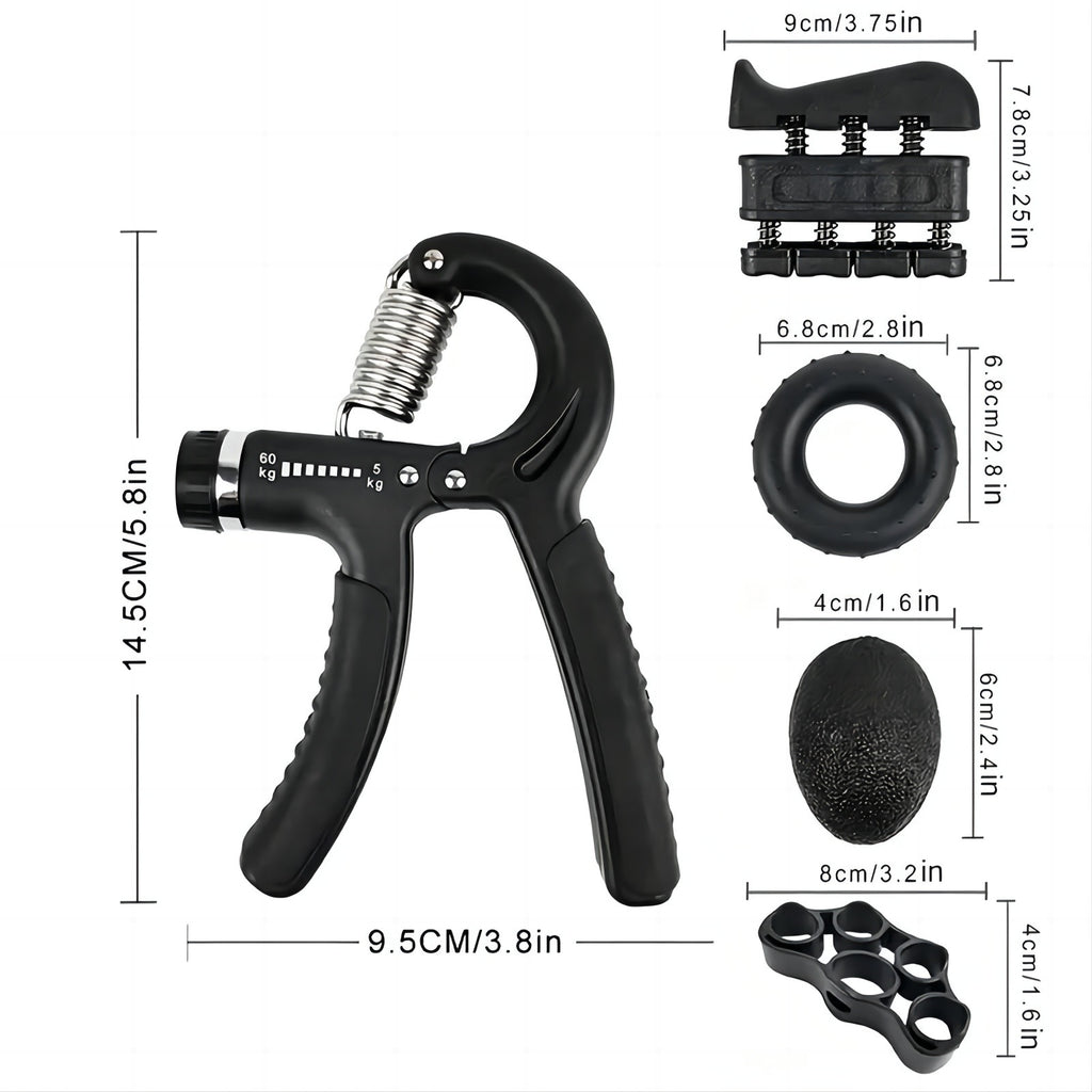Hand Grip Strengthener Set for Strength, Therapy & Rehabilitation