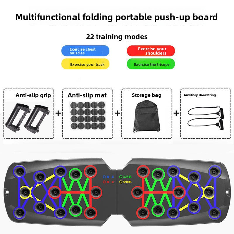 Multifunctional Push-Up Training Board System for Full Upper Body Workouts