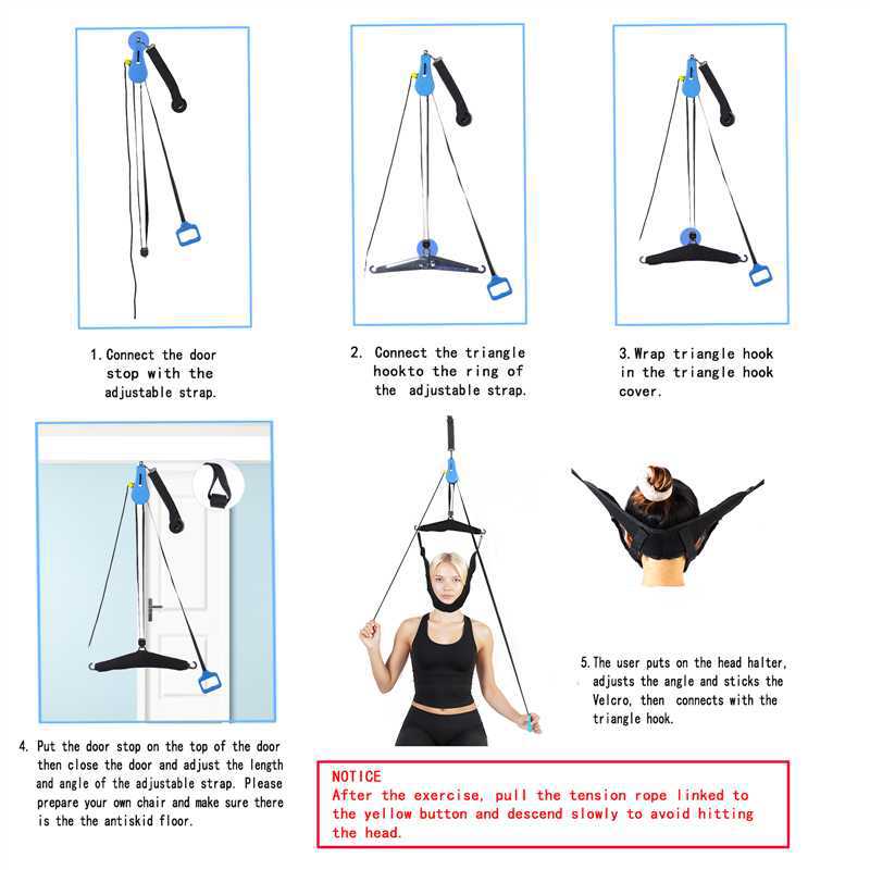 Adjustable Cervical Neck Traction Device for Pain Relief & Spinal Support