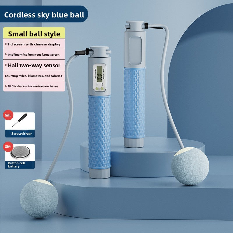 2-in-1 Cordless Jump Rope with Digital Counter & Weighted Handles