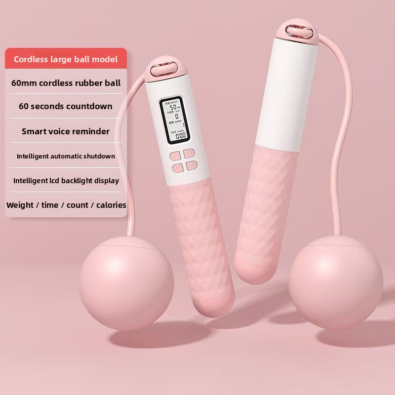 Intelligent Counting Jump Rope with Digital Timer & Cordless Mode