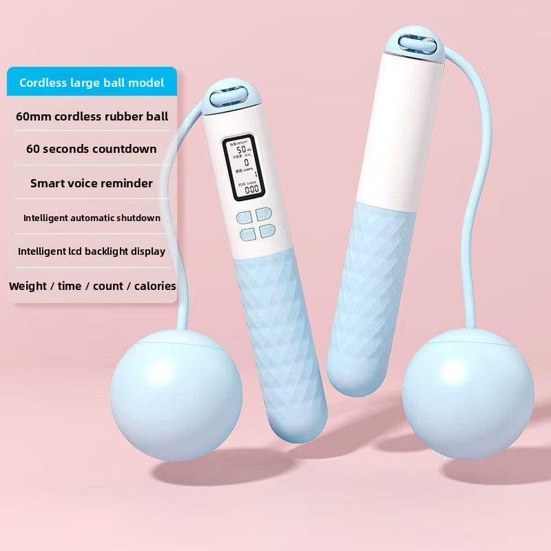Intelligent Counting Jump Rope with Digital Timer & Cordless Mode