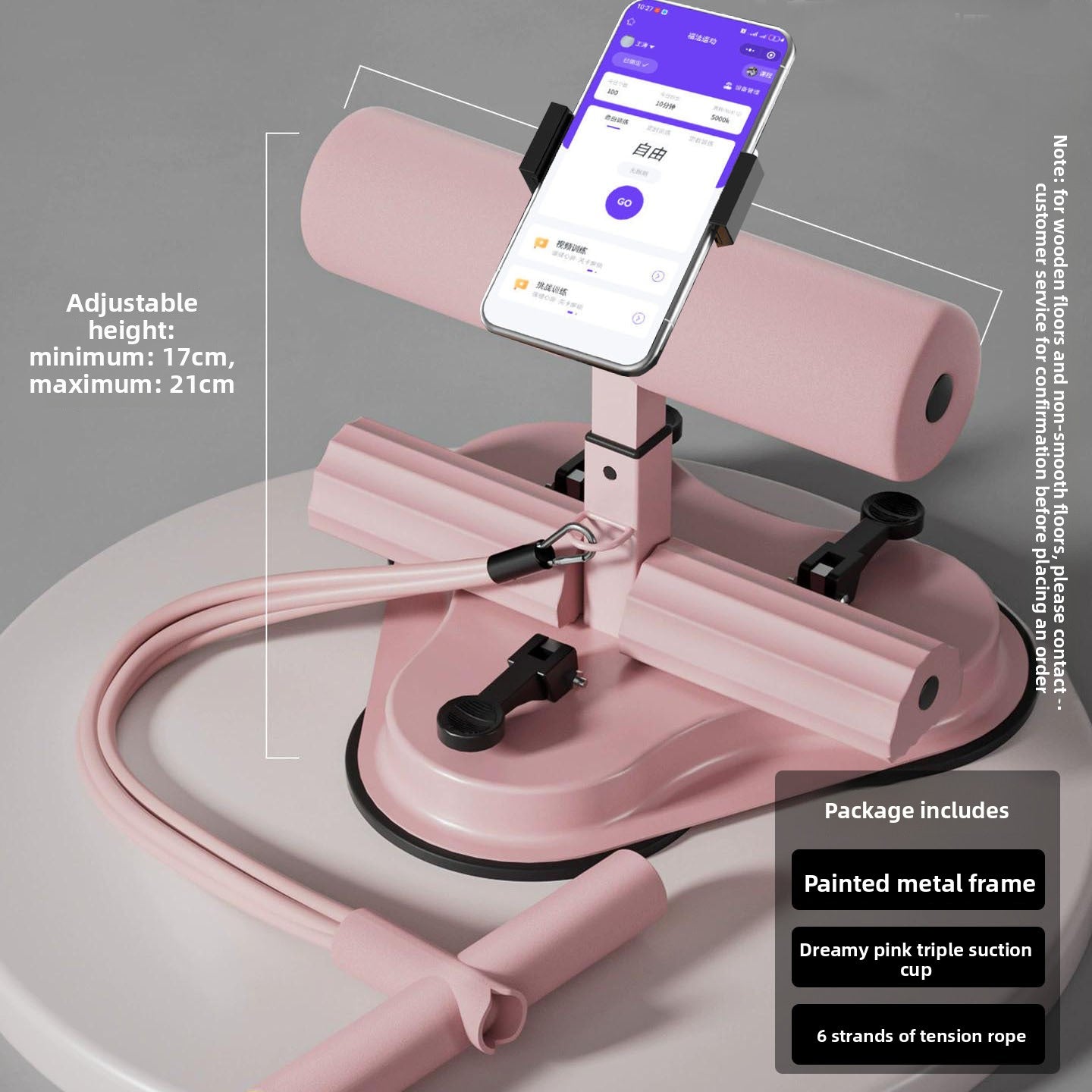 Multi-Functional Sit-Up Trainer with Suction Base & Resistance Bands
