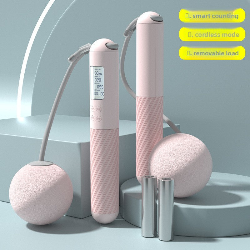 Cordless Smart Jump Rope with Digital Counter for Indoor Cardio