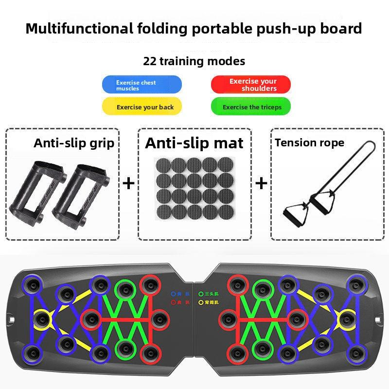 Multifunctional Push-Up Training Board System for Full Upper Body Workouts