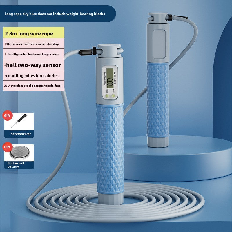 2-in-1 Cordless Jump Rope with Digital Counter & Weighted Handles