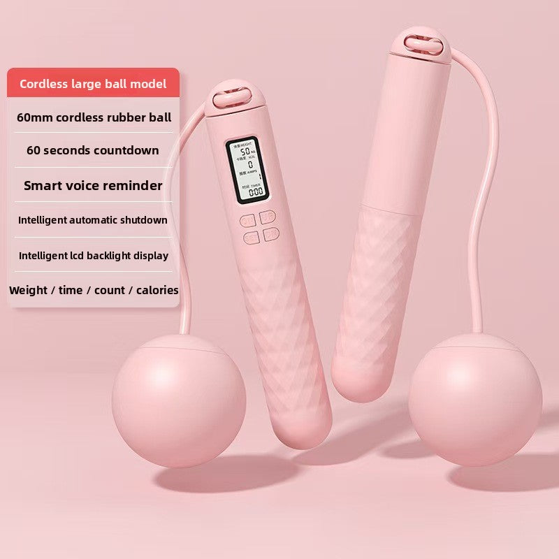Intelligent Counting Jump Rope with Digital Timer & Cordless Mode