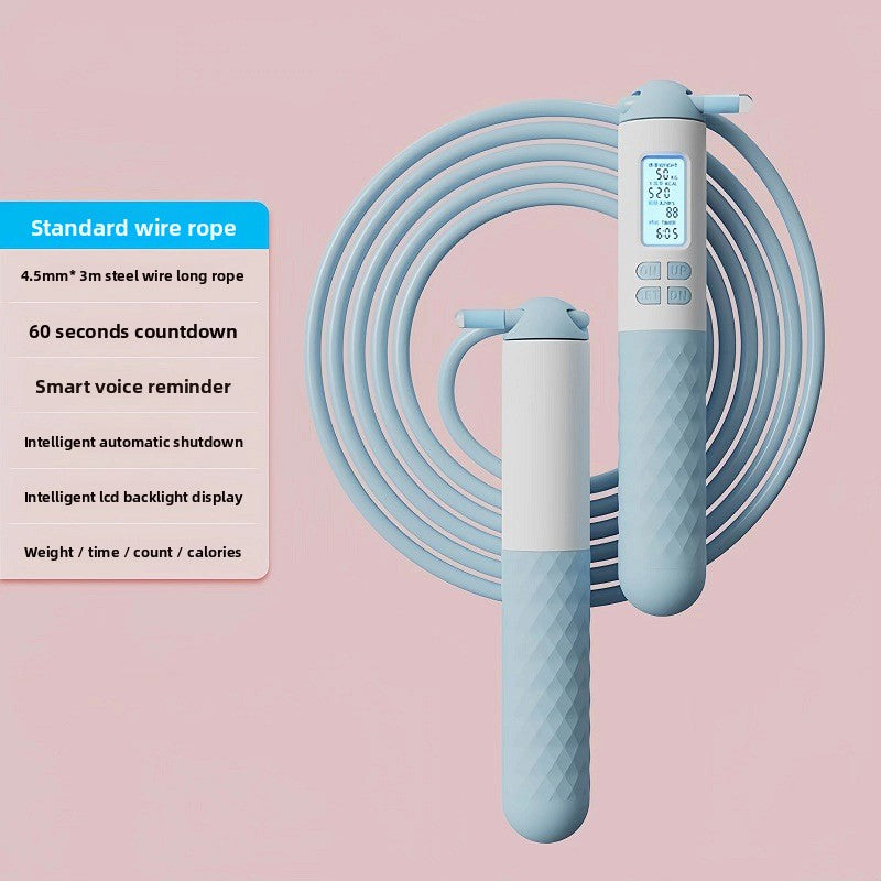 Intelligent Counting Jump Rope with Digital Timer & Cordless Mode