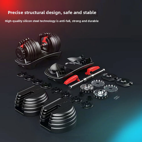 Adjustable Dumbbell Set for Home Strength Training (Up to 24kg)
