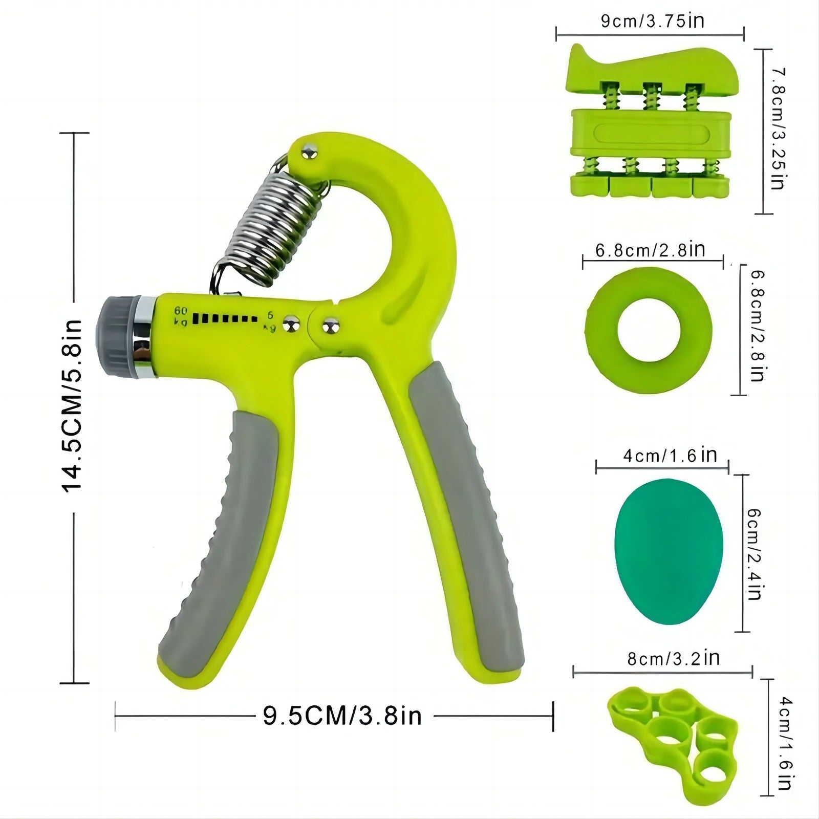 Hand Grip Strengthener Set for Strength, Therapy & Rehabilitation