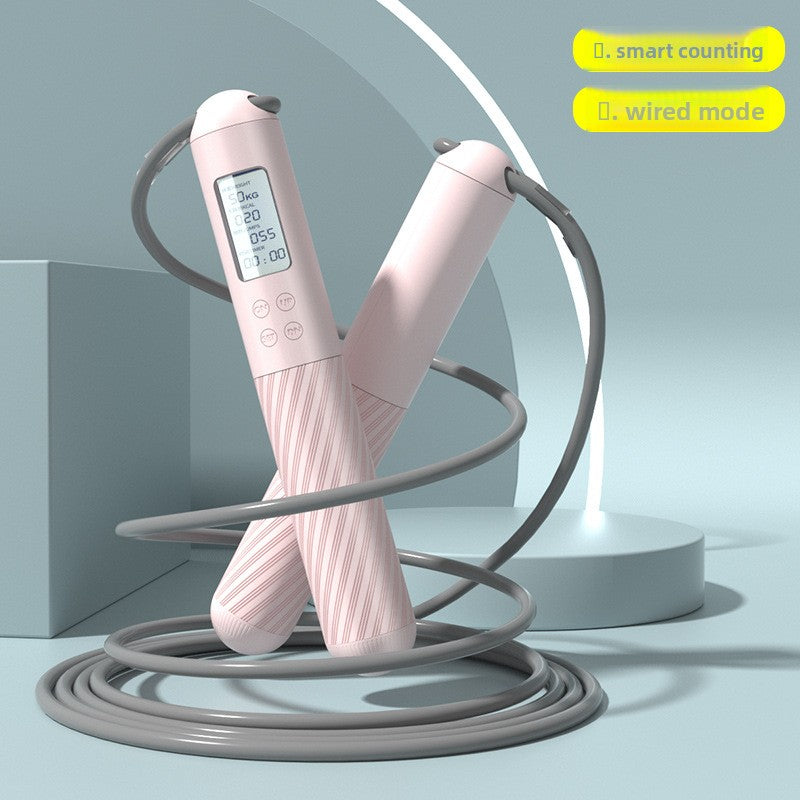 Cordless Smart Jump Rope with Digital Counter for Indoor Cardio