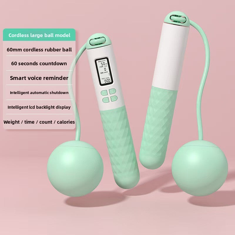 Intelligent Counting Jump Rope with Digital Timer & Cordless Mode