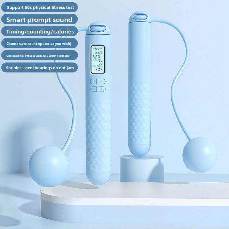 Intelligent Counting Jump Rope with Digital Timer & Cordless Mode