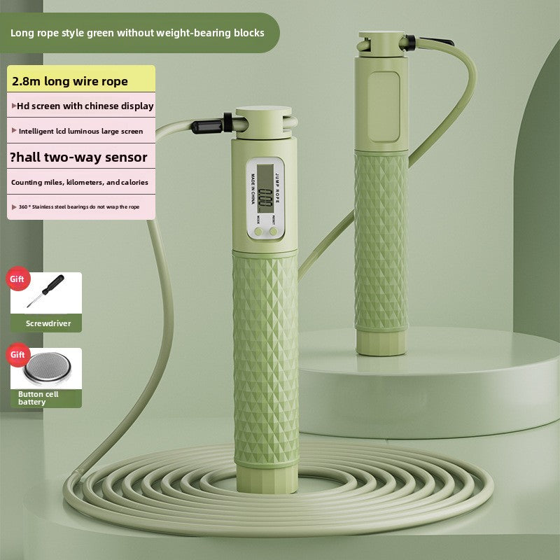 2-in-1 Cordless Jump Rope with Digital Counter & Weighted Handles